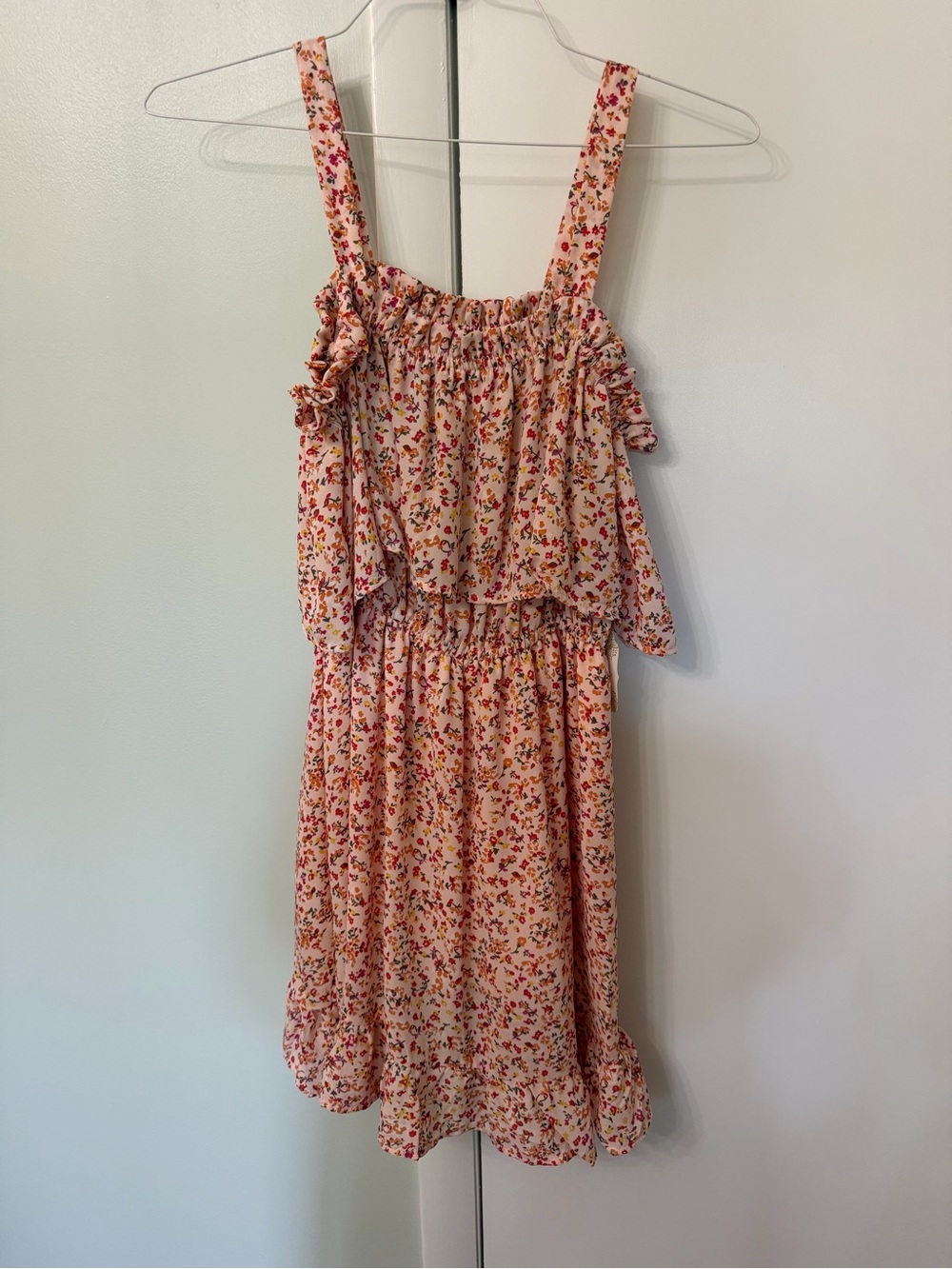 Altar'd State Pink Floral Ruffle Sundress for Girls
